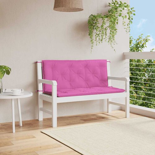  Jastuci za vrtnu klupu 2 kom ružičasti 120x50x7 cm tkanina Cene