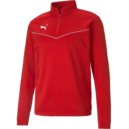 Puma TEAMRISE 1 4 ZIP TOP Muška majica s patentnim zatvaračem, crvena, veličina