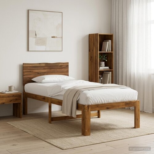  Krevet s uzglavljem ROSTOCK Prirodna 90 x 200 cm Cene