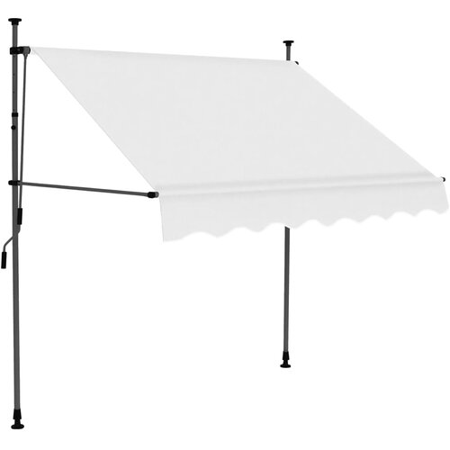 Maison Chic Ročno zložljiva tenda - Senčniki z LED lučkami 150 cm krem, (22041642) Slike