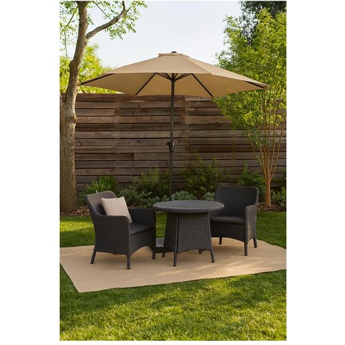  Aluminijumski suncobran 270 cm sivo-braon Cene