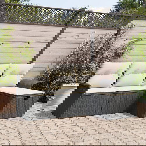 vidaXL set od 4 dijela vrtnih kauča s jastučićima crni poliratan Cijene