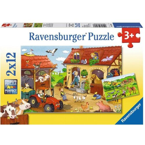 Ravensburger 2x12 delna sestavljanka Delo na kmetiji 075607 Slike