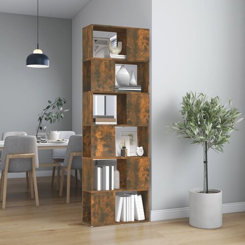 The Living Store Knjižna omara/pregrada dimljeni hrast 60x24x186 cm - Knjižna Omara, (21437218) Cene