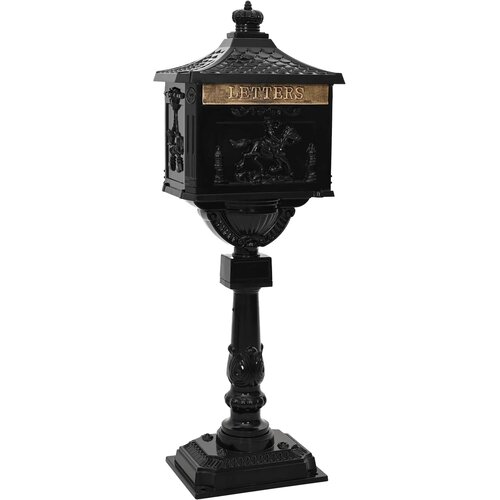 Stojeći sandučić Crna 42,5 x 29,5 x 117 cm Liveni aluminij Cijene