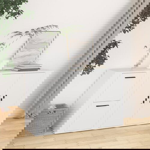 VidaXL Komoda bijela 100 x 33 x 59,5 cm od konstruiranog drva Slike