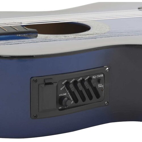  Klasična gitara Western s ujednačivačem i 6 žica plava Slike