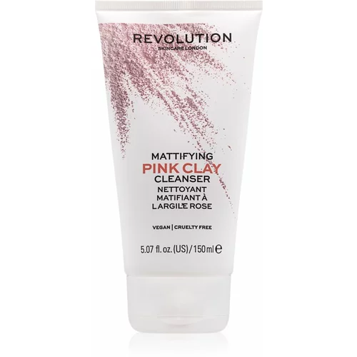 Revolution Pink Clay pjena za čišćenje s mat efektom 150 ml