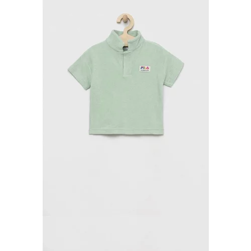 Fila Pamučna polo majica boja: zelena, s aplikacijom