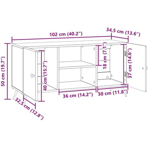 ormar Betonska siva 102 x 34 5 x 50 cm Konstruirano drvo Slike