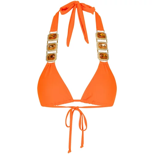 Moda Minx Bikini gornji dio 'Boujee' zlatna / narančasta / prozirna