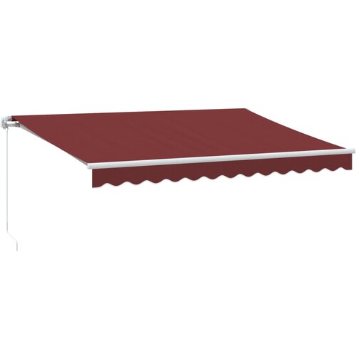 VidaXL Ročno zložljiva tenda bordo 350x250 cm, (21260588) Slike