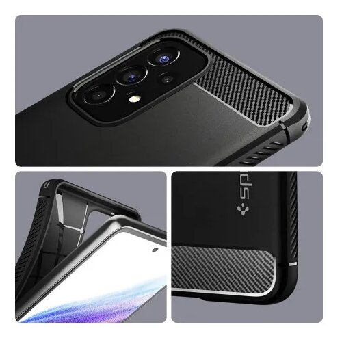 Spigen RUGGED ARMOR ZA SAMSUNG GALAXY A53 5G MAT CRNA Slike
