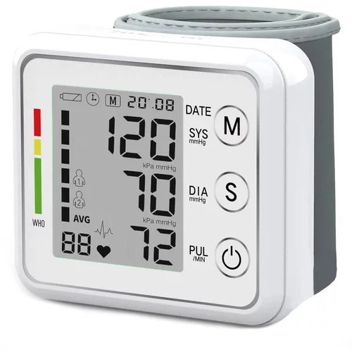  Elektronski LCD zapestni manometer - merilnik krvnega tlaka