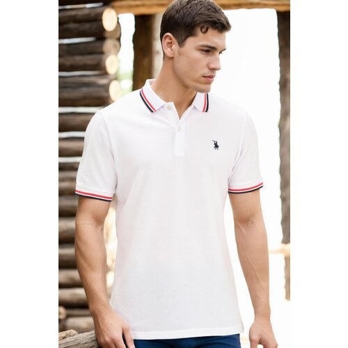 Dewberry T8594 MEN&amp;#039;S T-SHIRT-LIGHT WHITE Slike