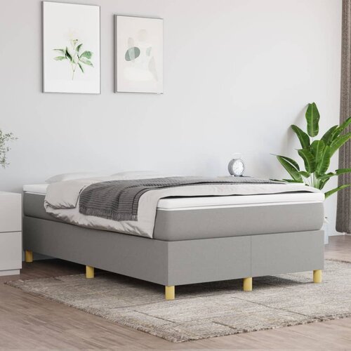  Okvir za krevet s oprugom svjetlosivi 120 x 200 cm od tkanine Cene
