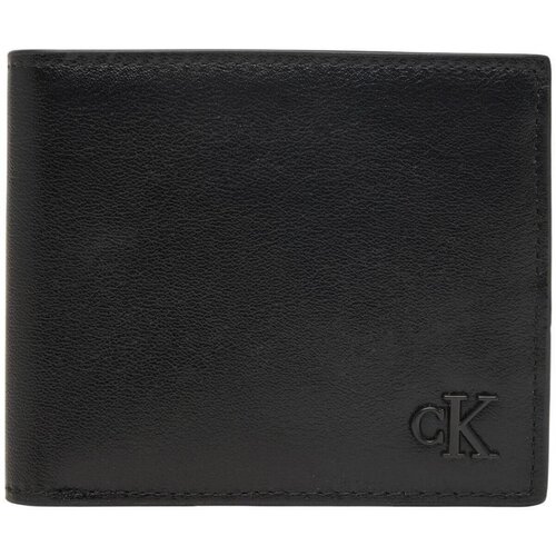 Calvin Klein Jeans Denarnice BOLD CK SUEDE BILLFOLD W/ COIN LV04D1365G Črna Cene
