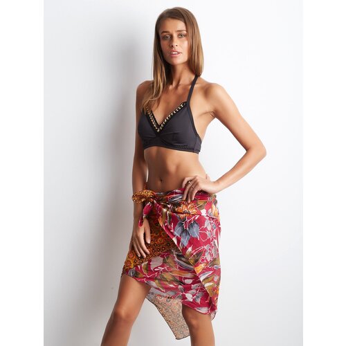 Fashion Hunters Dark pink pareo with patterns Slike
