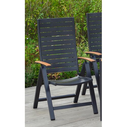 Gardenson ZLOŽLJIV VRTNI SEDEŽ aluminij rjava, barve grafita Slike