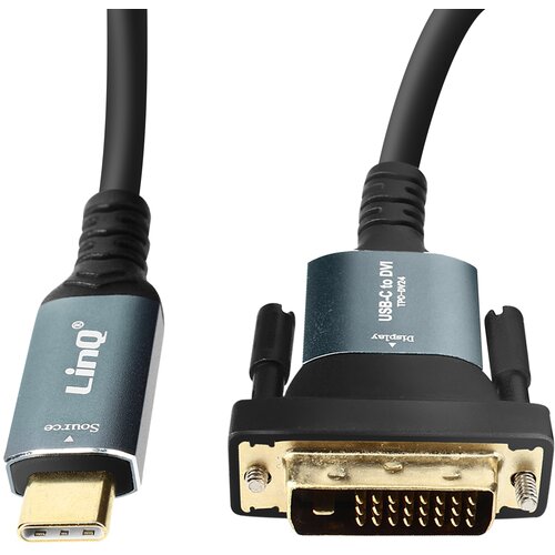 LINQ Kabel USB-C v DVI visoke locljivosti 1080p, dolžina 1,8 m - (20650938) Slike