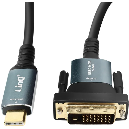 LINQ Kabel USB-C v DVI visoke locljivosti 1080p, dolžina 1,8 m - (20650938)