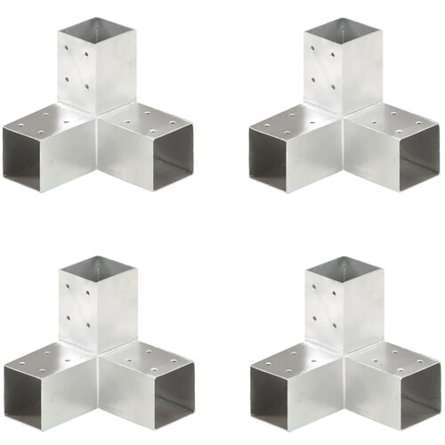 VidaXL spojnici za stupove u y-obliku 4 kom pocinčani metal 71 x 71 mm Slike