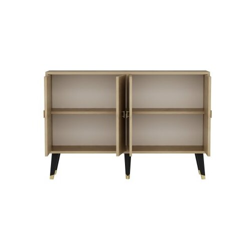 Woody Fashion Komoda Carbin 120x80x30cm Bijelo-zlatna Cene