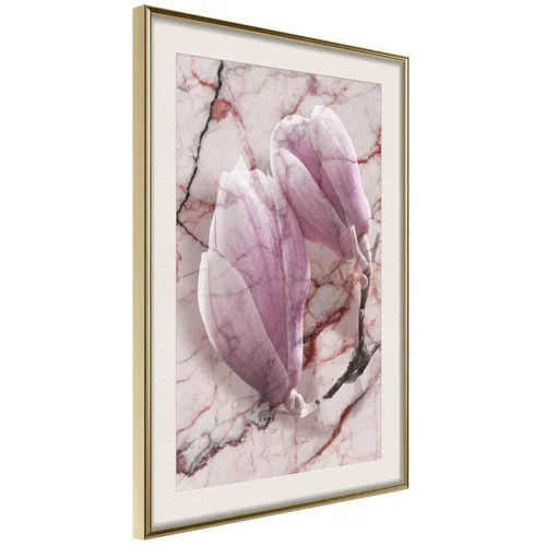  Poster - Magnolia on Marble Background 30x45