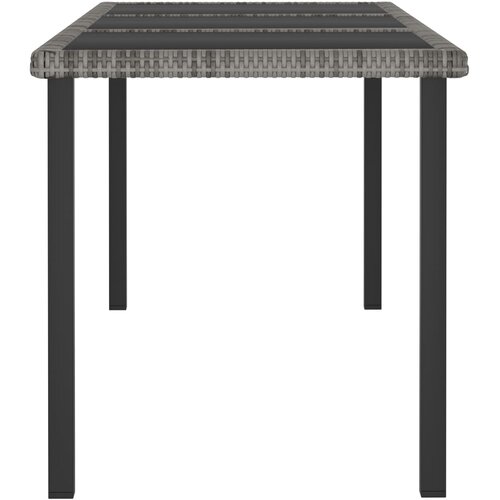  Vrtni blagovaonski stol sivi 180 x 70 x 73 cm od poliratana Slike