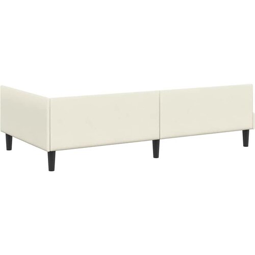  Kutni krevetni okvir s madracem 2 kom. Krema 100 x 200 cm Slike