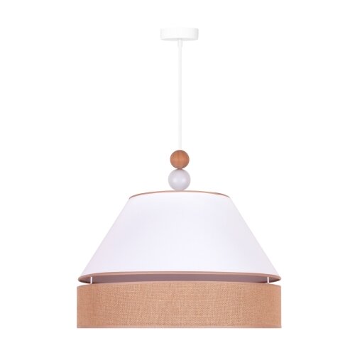  Duolla - Visilica na sajli AVIGNON 1xE27/15W/230V prečnik 50 cm bela/smeđa Slike