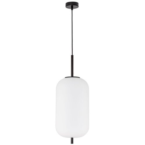 Nova Luce Bijela/crna staklena viseća svjetiljka ø 22 cm Lato – Cene