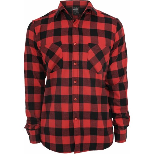 Urban Classics Kids Boys' plaid flannel shirt black/red Slike