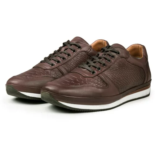 Ducavelli Ageo Genuine Leather Men's Casual Shoes Brown
