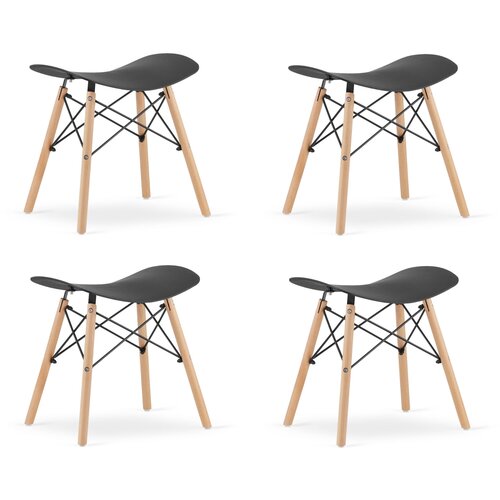 Brandless KORFU stolček - črn x 4, (22044613) Cene