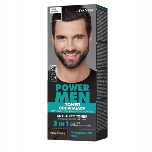  Toner za bradu, brkove i kosu Joanna Power Men 80 g &ndash; 02 Dark Brown Cijene