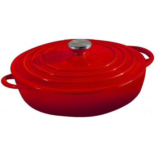 Brandani nizka kozica Cocotte 30xh14 cm, 5 l, rdeča, indukcija, ghiza Cene