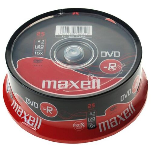Maxell DVD-R 16x, 4.7GB 25 kom spindle Cijene