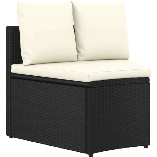 Poli 9-dijelni set vrtnih sofa od poliratana s jastucima crni Slike