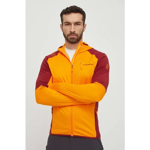 La Sportiva Sportska dukserica Existence Hoody boja: narančasta, s kapuljačom, s uzorkom, P53102320