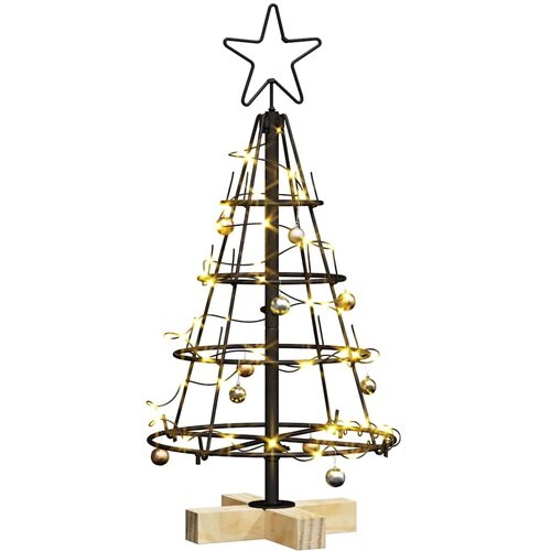  Božićno drvo u obliku čunja s stalakom Crna 60 cm Čelik Slike