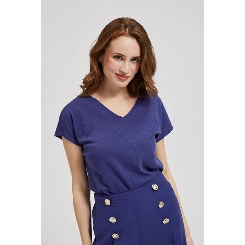 Moodo Women&amp;#039;s T-shirt with neckline - purple Slike