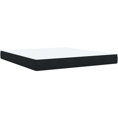 vidaXL Box spring postelja z vzmetnico črna 180x200 cm žamet Cene