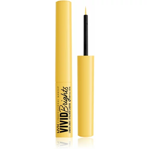 NYX Professional Makeup Vivid Brights tekući eyelineri nijansa 03 Had Me At Yellow 2 ml