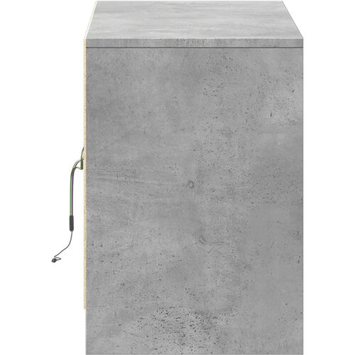  TV ormarić s LED svjetlima boja betona 100x34x50 cm drveni Siva Slike