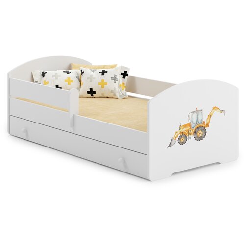 Kobi Furniture Bela otroška postelja velikosti 160x80 s predalom in vzmetnico, (21025614) Cene