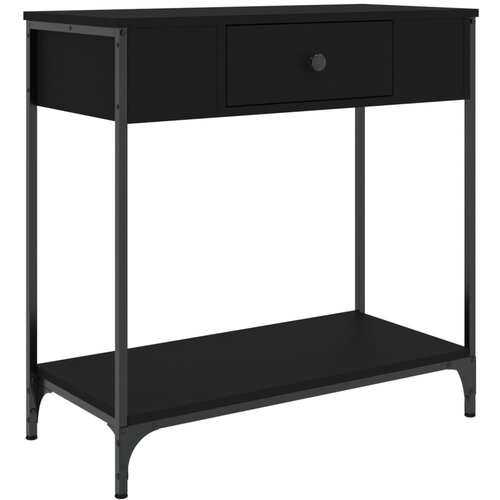 Maison Chic konzolna miza - miza ob steni črna 75x34,5x75 cm inženirski les, (21786458) Cene