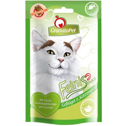 Granatapet Feinis mačji prigrizki - Perutnina & mačja trava (3 x 50 g) Cene