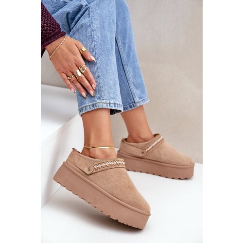FG2 Snow Boots With Decorative Embroidery Beige Selithria Cijene
