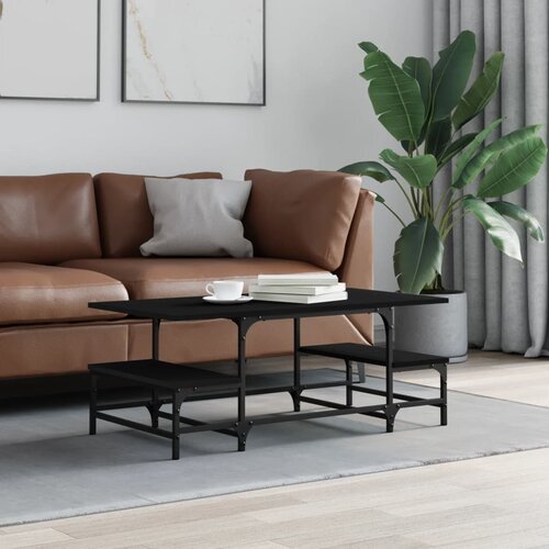 vidaXL Klubska mizica črna 100x50,5x40 cm inženirski les Cene